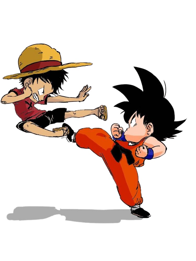 Luffy vs Goku Funny Crossover Kick by Snowdog-Art