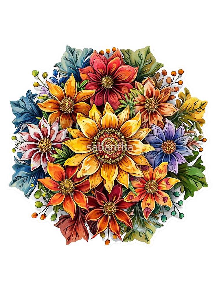 Krejmina - Mandala of flowers (5/24) by sabantha