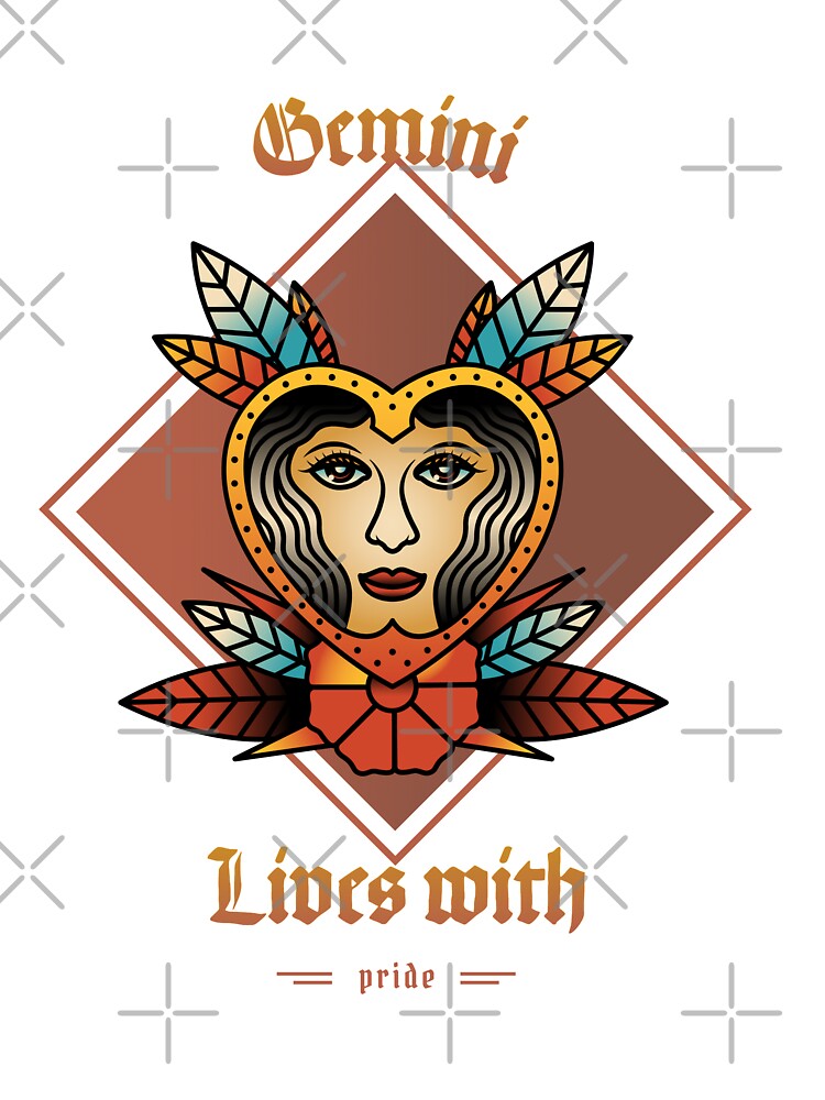 Gemini Lives with pride -  graphic design -  birthday gifts by jerrylaza