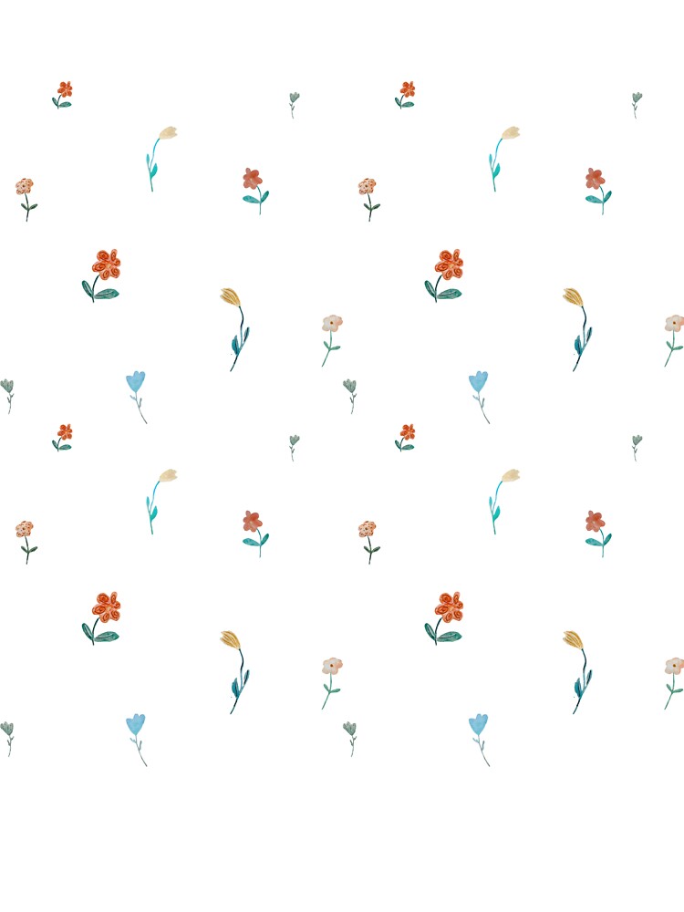 Flowers sketch flora seamless pattern a watercolor by Yana Mustafina | Boho Soulful Designs
