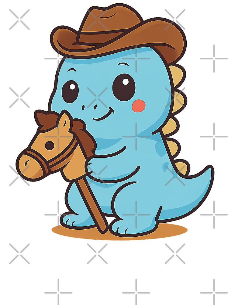 Blue Cartoon Dinosaur, Cartoon Dinosaur by graphic-genie