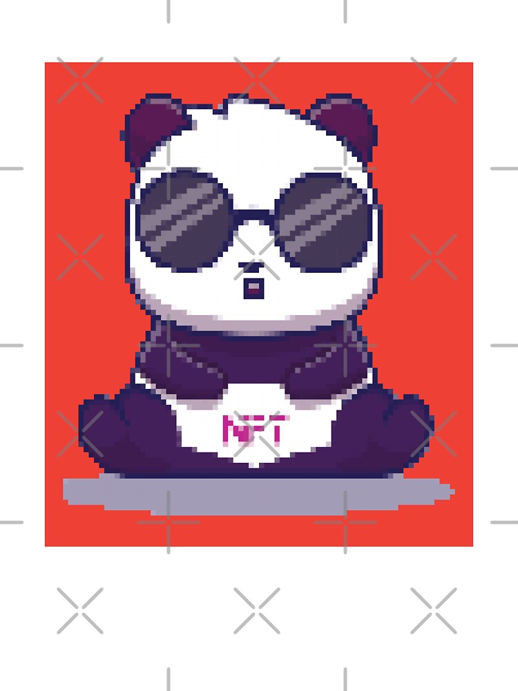 NFT Pixel Panda Art - NFT Crypto art by cruzzcreation