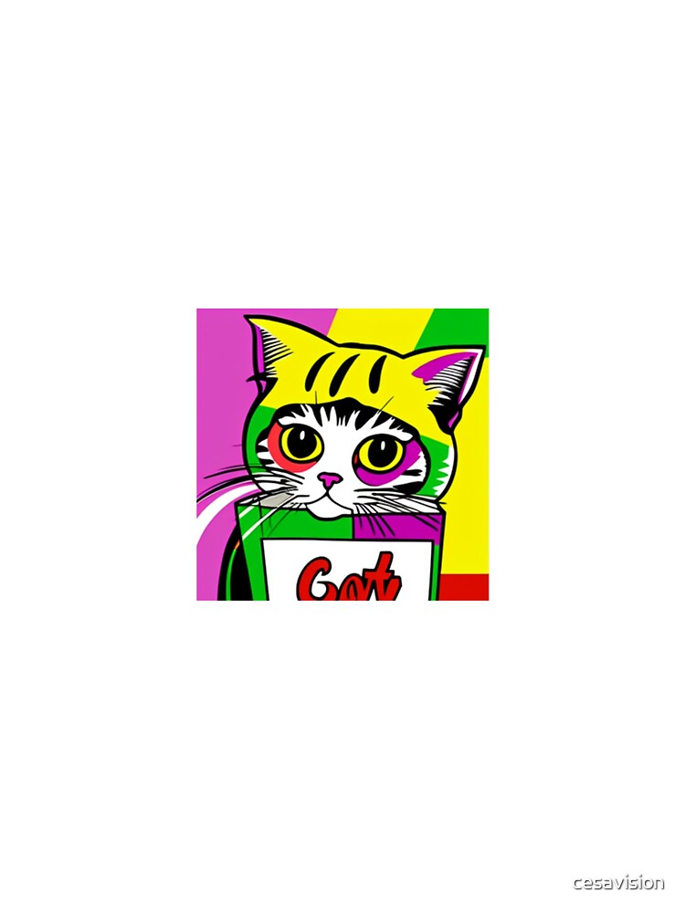 Cat in supermarket in pop art style by cesavision