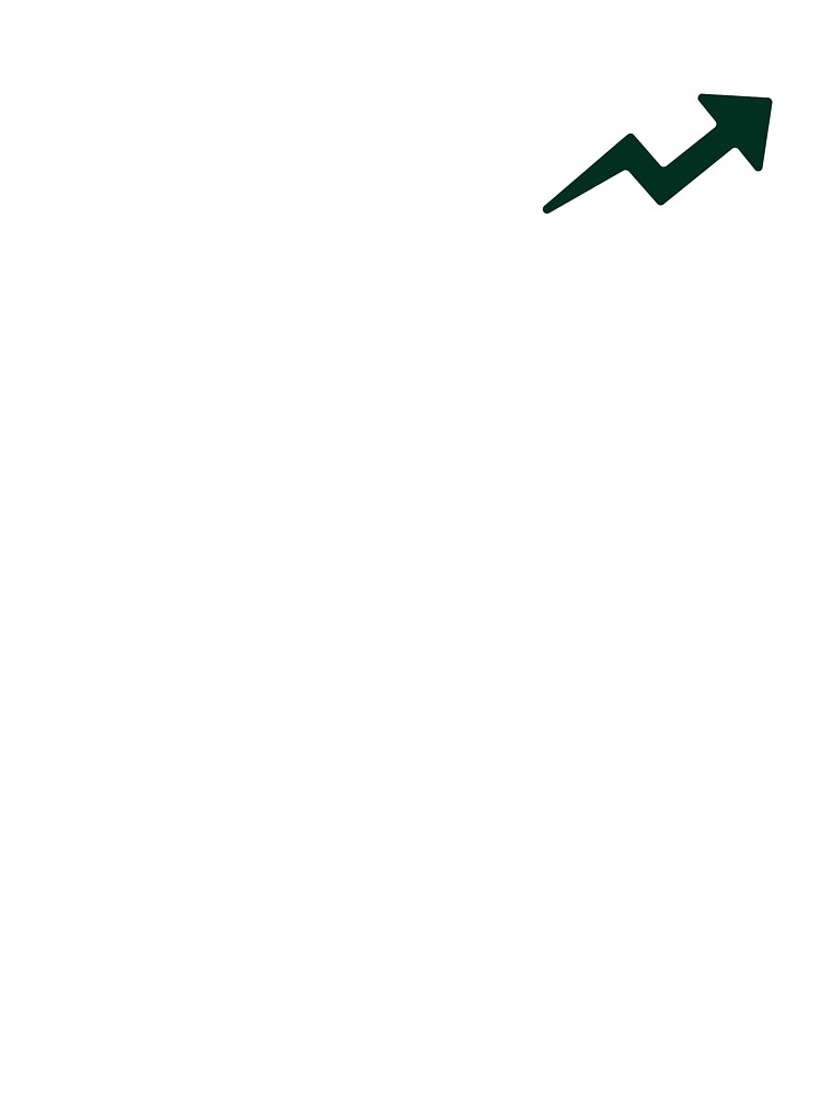 TRENDING UP ARROW (DARK GREEN) by Top10Designs