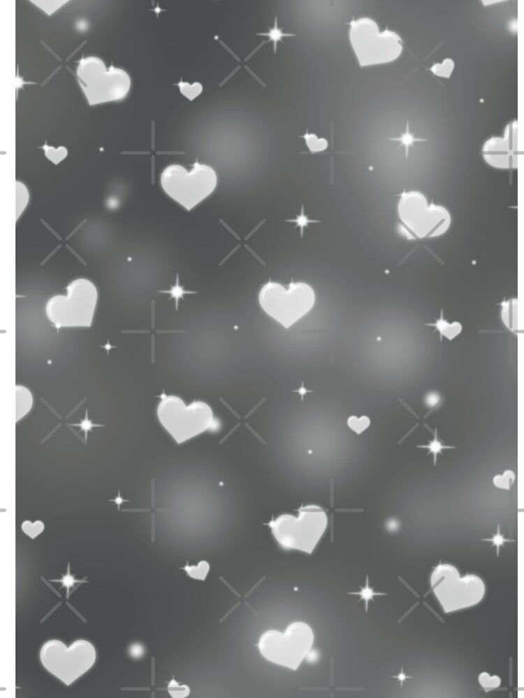 Y2K GOTH BUBBLE HEARTS by DiscoVibes