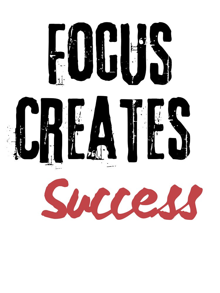 Focus Creates Success Motivation Quote Design by Adappai