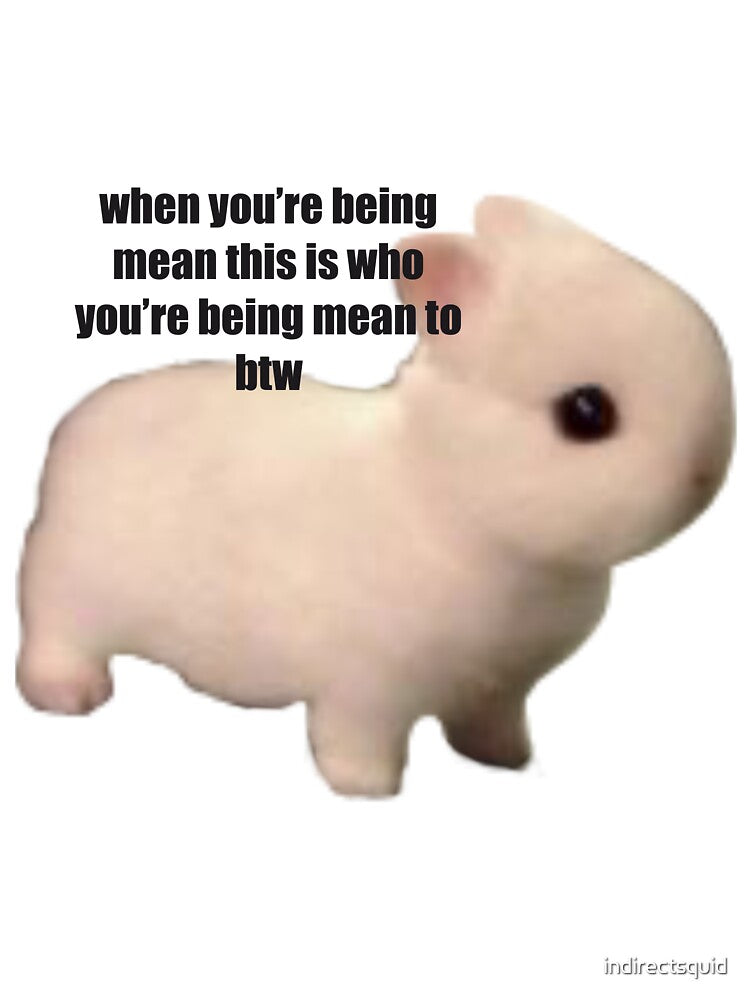 When you’re being mean this is who you’re being mean to btw by indirectsquid