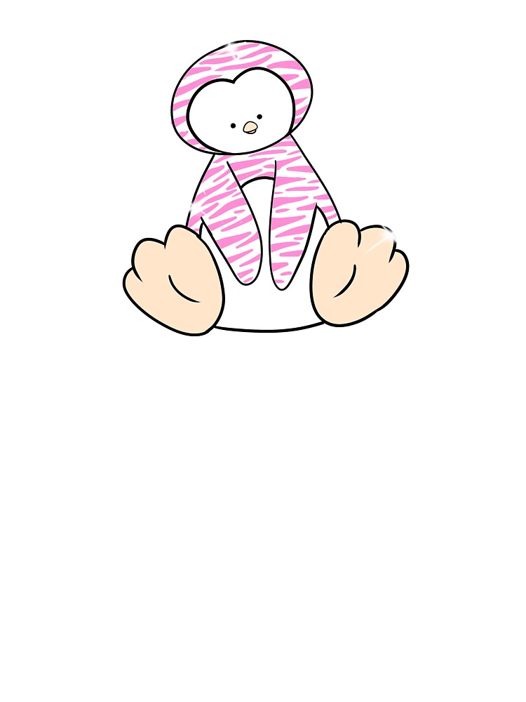 Animal Print Penguin (pink zebra) by gross-girl99