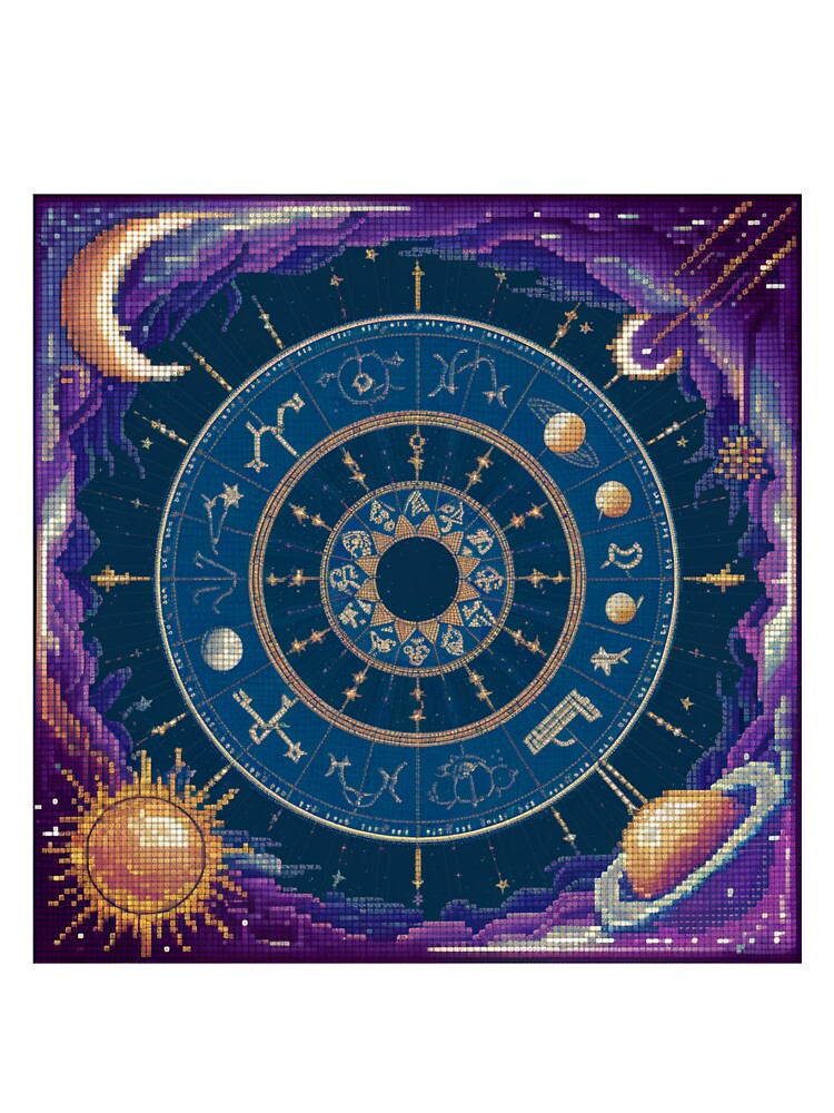 Pixel Art Moon, Stars, and Galaxies Design - Retro Art for Clothing, Mugs, and Accessories by AlanCStore