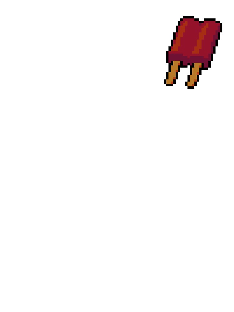Pixel Twin Popsicle - pixel food art by LittleFoodShop