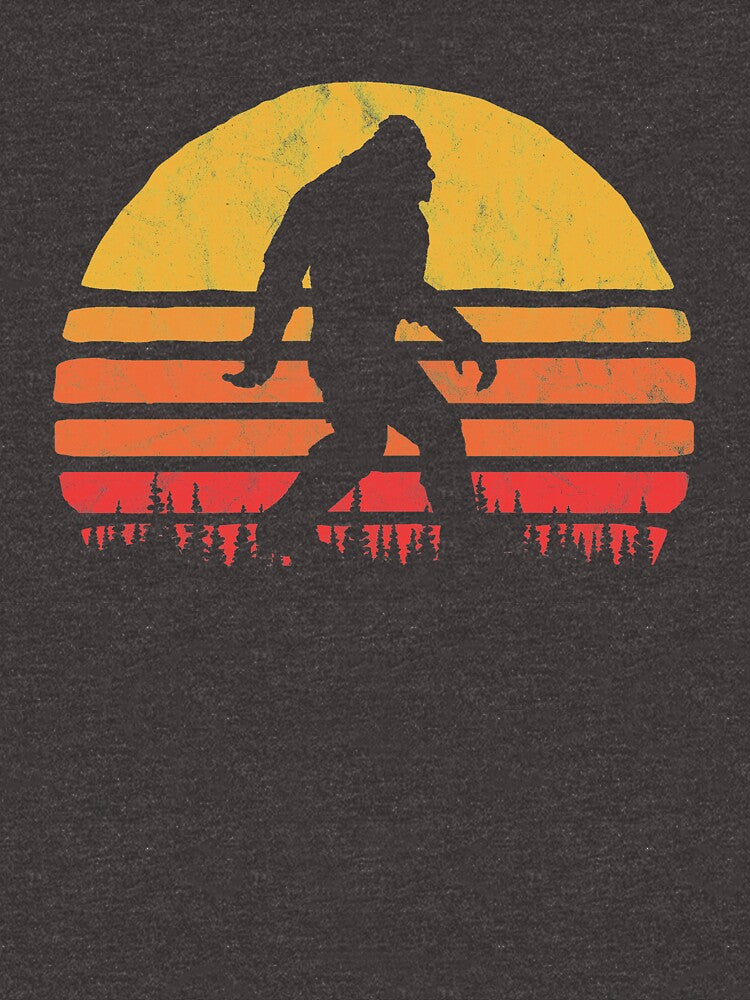 Retro Bigfoot Silhouette Sun Vintage  - Believe! by giantstepdesign