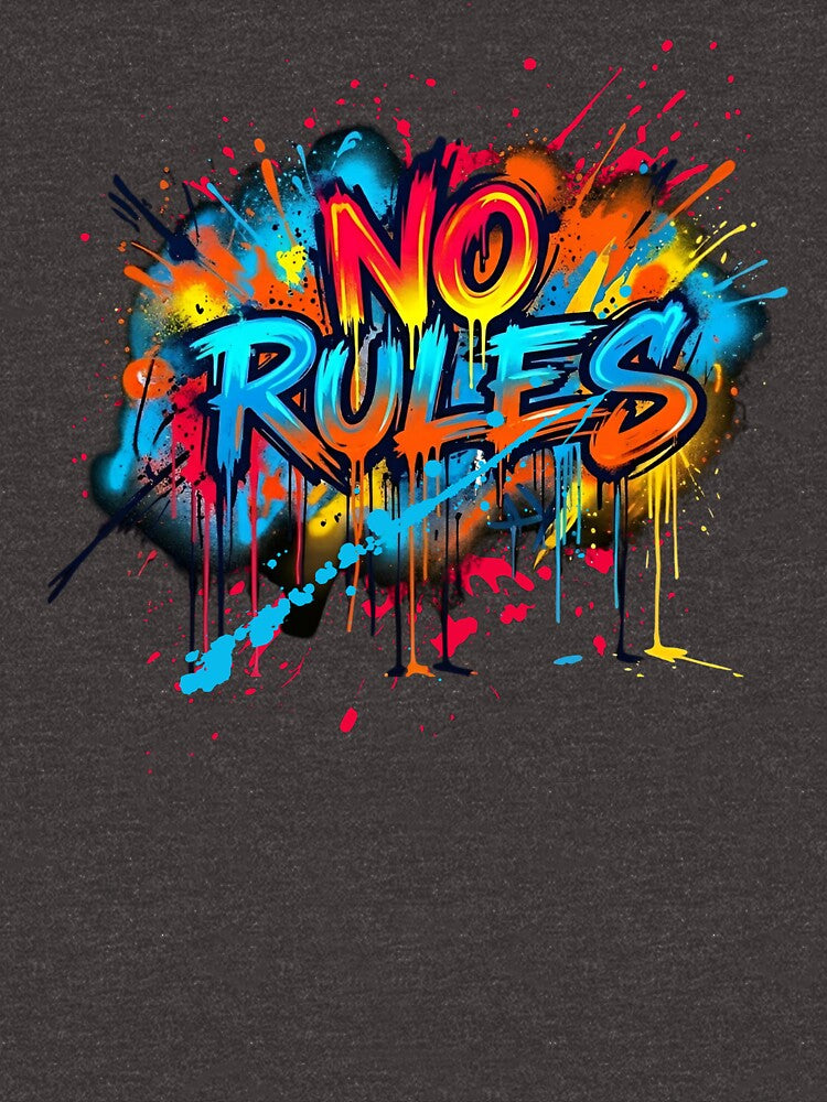 No Rules- Urban Graffiti Vibes Streetwear T-Shirt by typoinspired
