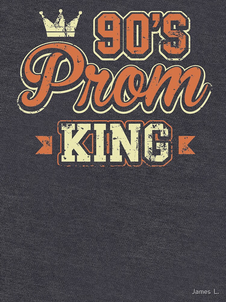 90's Prom King Nineties Distressed Retro Style T-Shirt by James  L.