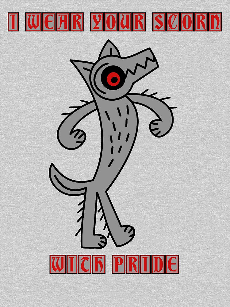I wear your scorn with pride (wolf) by SolidEarthArt
