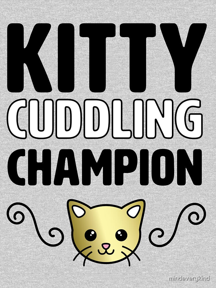 Kitty Cuddling Champion Shirt for Cat Lovers by mindeverykind