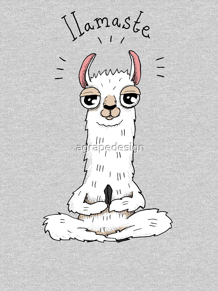 Llama yoga pose with llamaste by agrapedesign