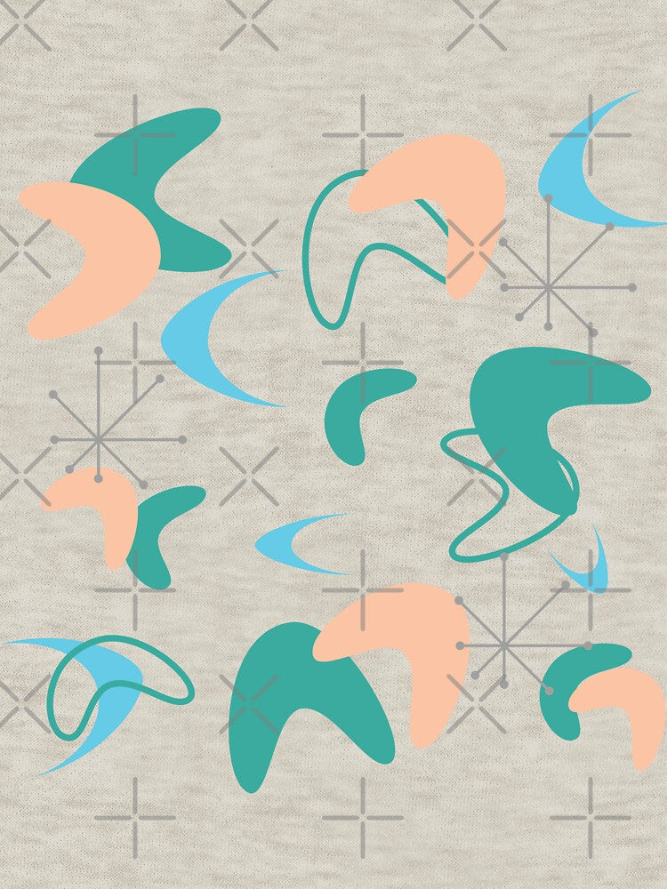 1950s style shape pattern - Retro Shapes - Mid-Century Modern by CattlettArt