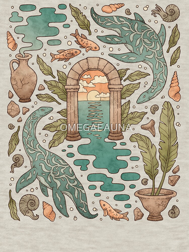 Paradise Panthalassa | Natural History Ocean Fantasy Art by OMEGAFAUNA
