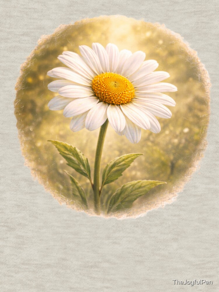 Sunny Garden Daisy – Cheerful Floral Portrait by TheJoyfulPen