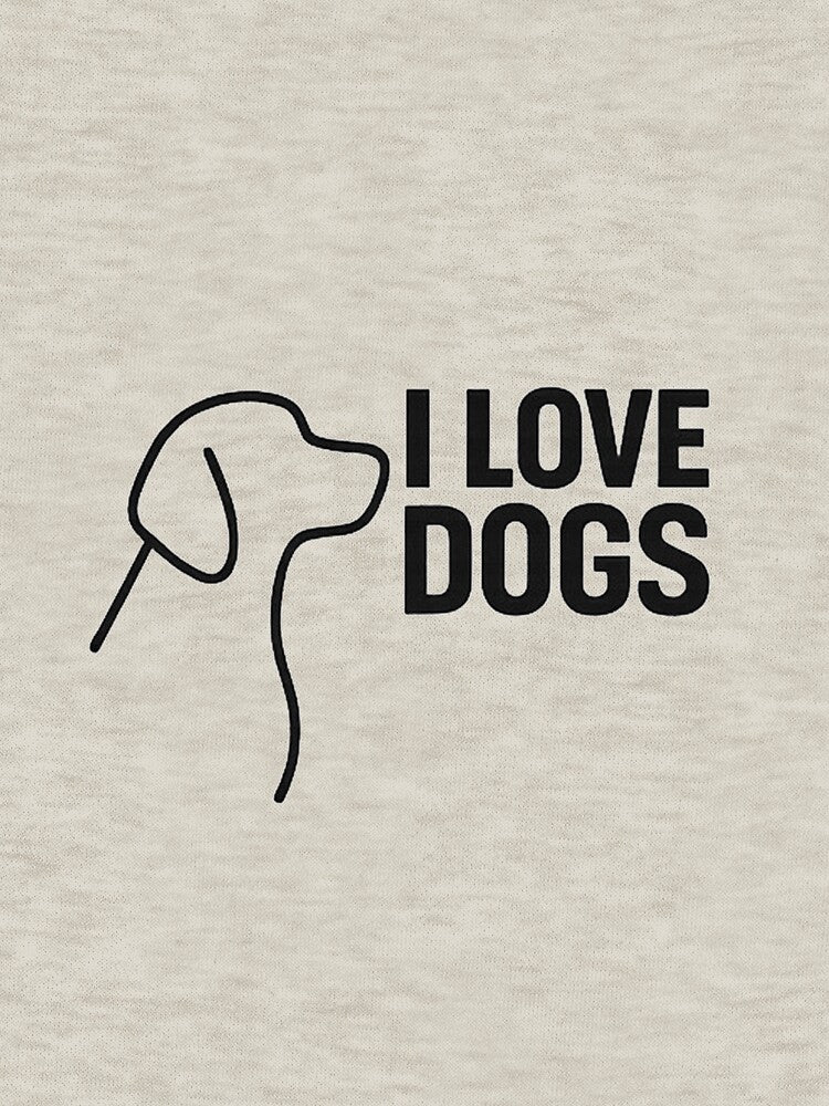I Love Dogs – Minimalist Dog Lover Quote Design by StyleLap