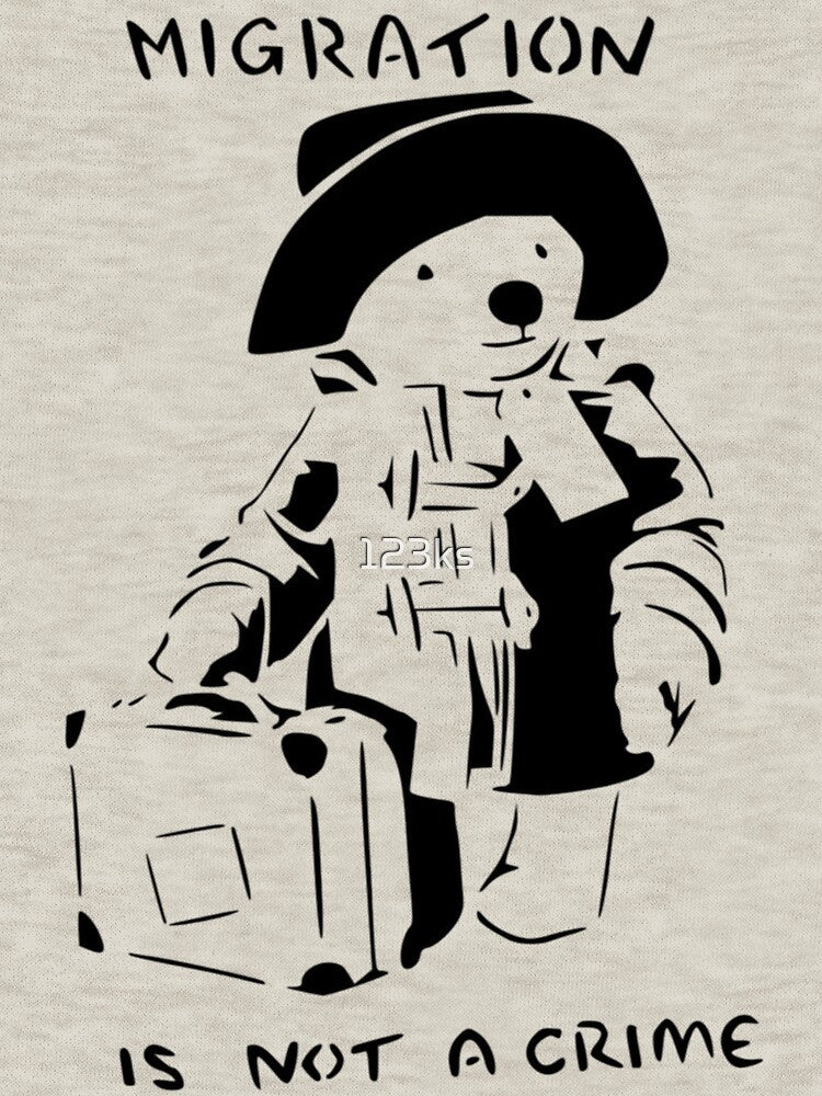 Banksy Style - Migration is not a crime by 123ks