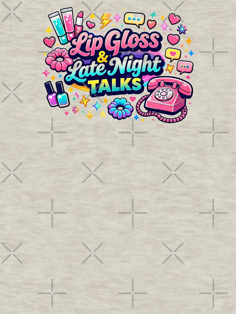 Lip Gloss & Late Night Talks Shirt – Retro 90s Sleepover Aesthetic Tee | Vintage Girl Nostalgia by MEMORY-LN-Tees