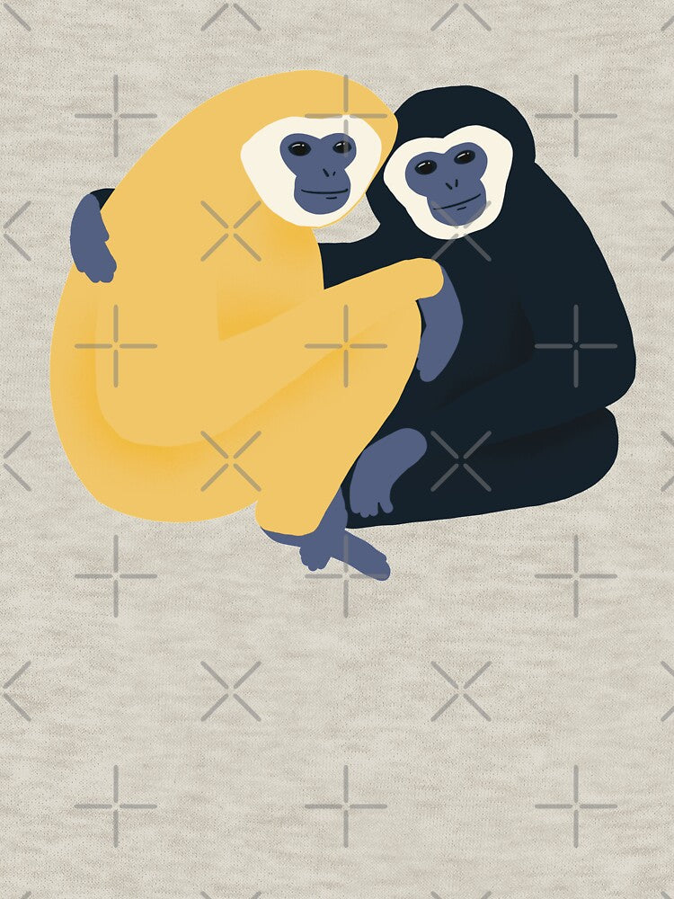Gibbon monkey friends by DonatasSab
