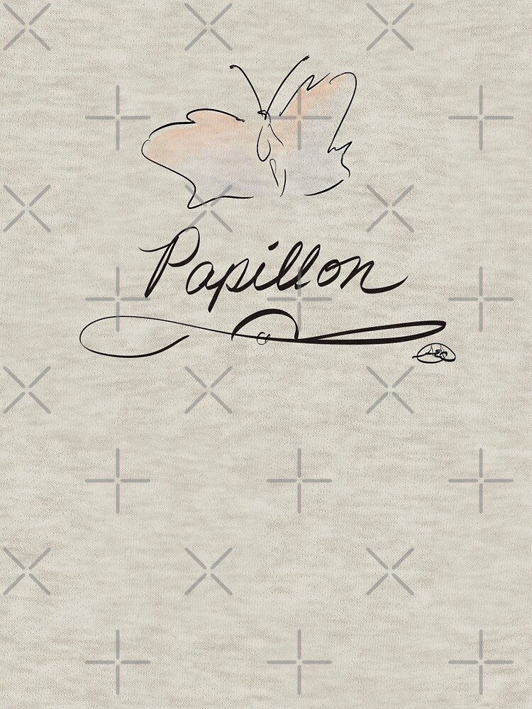 Papillon - Butterfly in French T-Shirt by AECmedia