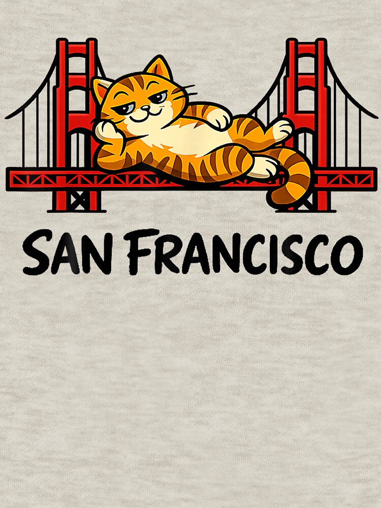 San Francisco Cat Golden Gate Bridge Cat Lover by CHValrory
