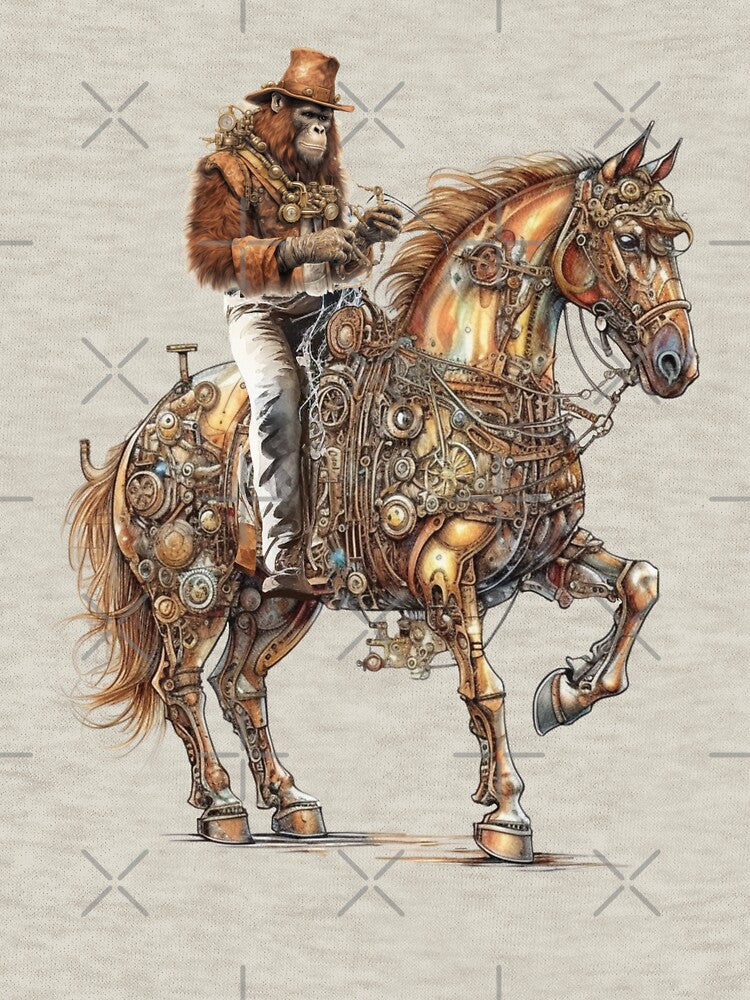 Steampunk Orangutan Riding by Astralia