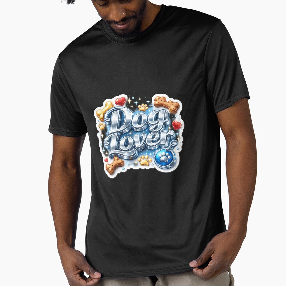 Dog Lover 3D Chrome Sticker – Cute Paw Print Dog Lover Design for Pet Owners & Dog Moms on T-Shirt, Sticker, Phone case, mug, bag, hoodie by ArtByTripti
