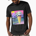 Ice cream cone in retro style art by imagenia