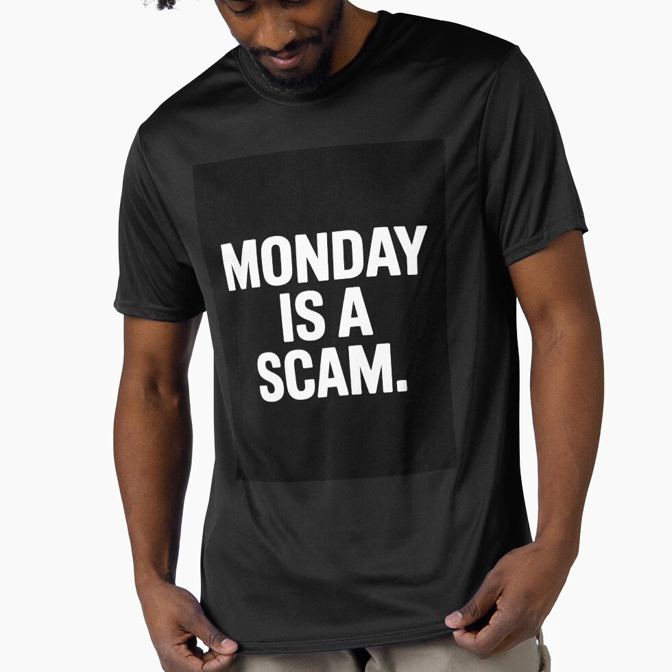 Monday Is a Scam Funny Workday T-Shirt by Viktorio Art Shop