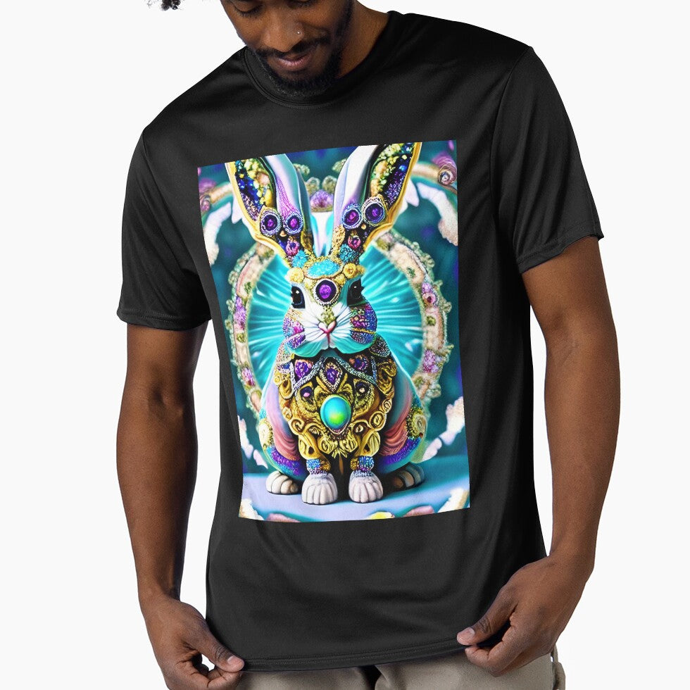 Bunny Rabbit Psychedelic Easter Gift AOP Rainbow Neon Trippy by Anticulture