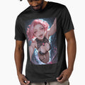 Cyberpunk vampire anime waifu with fangs and pink hair by Planet Utoppia