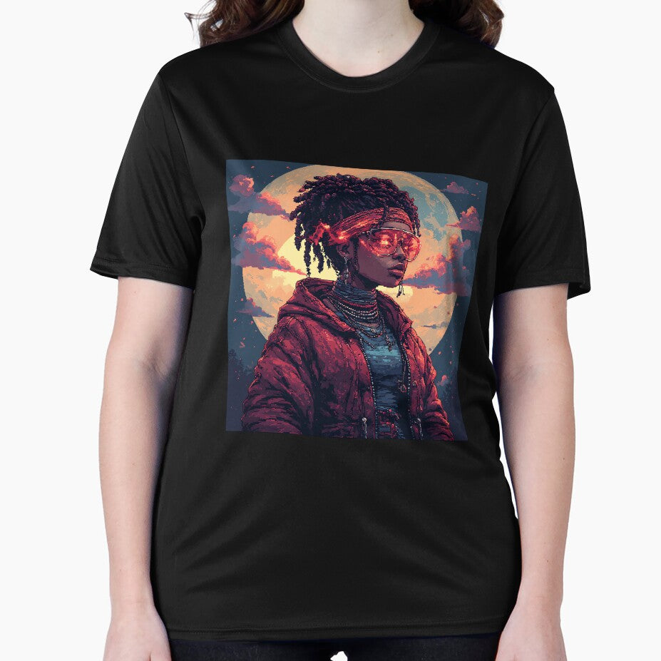 Retro Art For Beautiful Woman With Fire Glasses by pexoboy