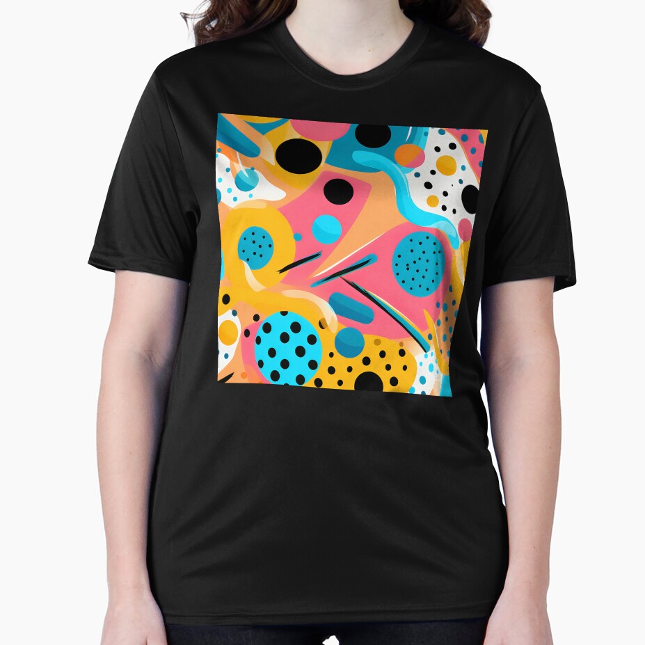 Pop Art Abstract Blue, Yellow And Pink Pattern by DEC02