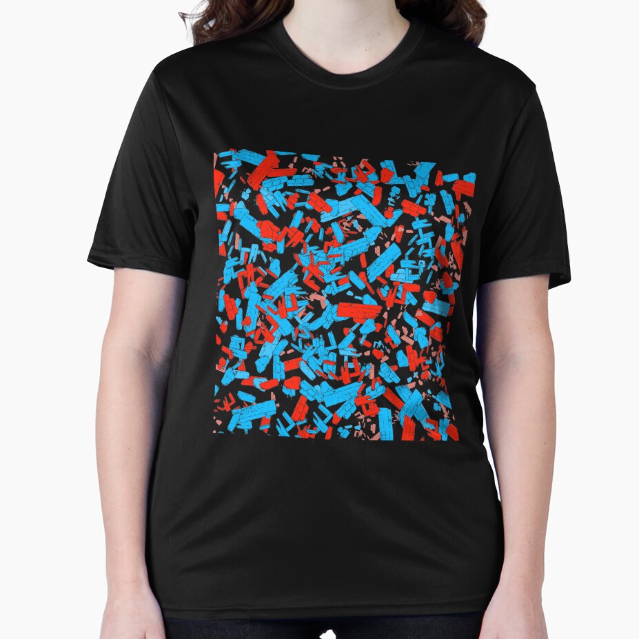 Comic book explosion - red blue by Thecolorschemer