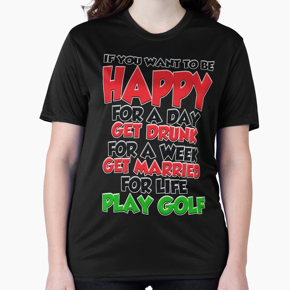 If You Want To Be Happy Golf by Fairyjam
