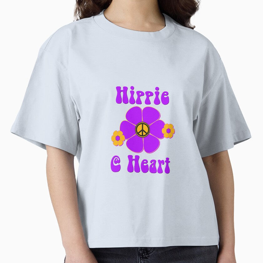 Hippie At Heart Peace Sign Flower Design Flower Power - Cool Gifts For Cool People by artandsoul38