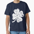 White four leaf Shamrock, Clover by flexycreatives