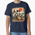Samurai Cat with Golden Ramen Bowl | Vintage Japanese Ukiyo-e Style Illustration by KaryaVisionSTR