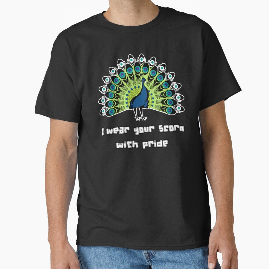 I wear your scorn with pride (peacock) by SolidEarthArt