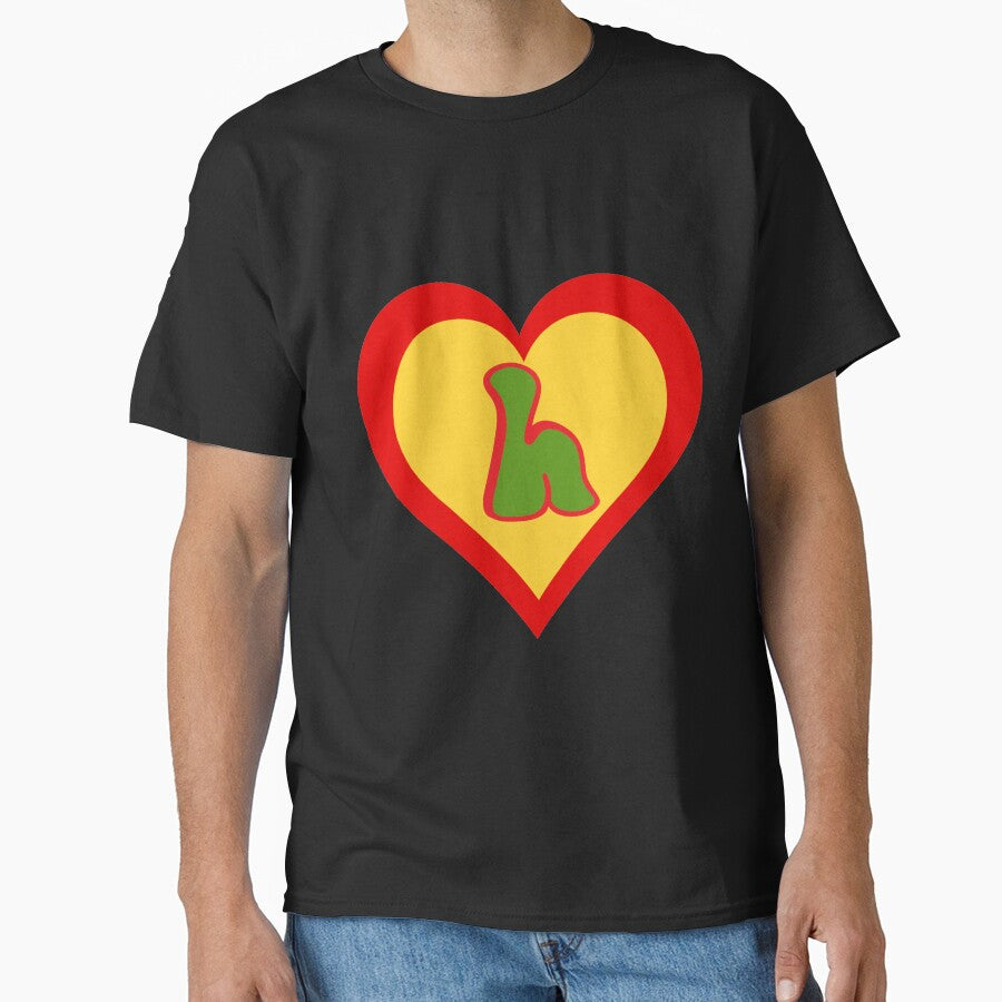 Heart in multicolor design with h in centre... by anidiots-studio