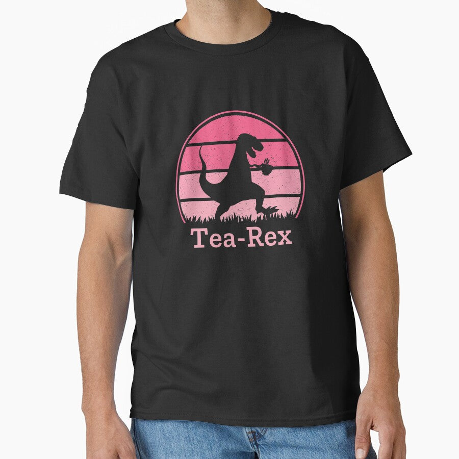 Tea Rex Funny Dino Tea Loving Dinosaur Gift by 74ninetees