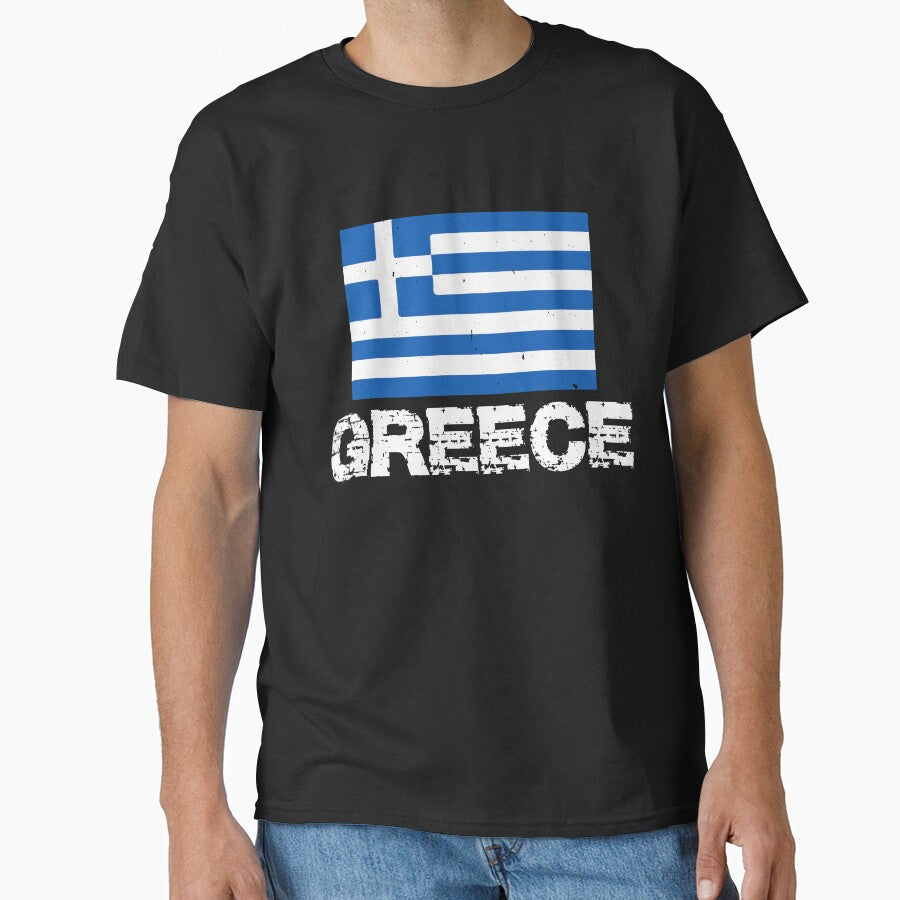Greece Flag T-Shirt for Men and Women by AllStarMerch