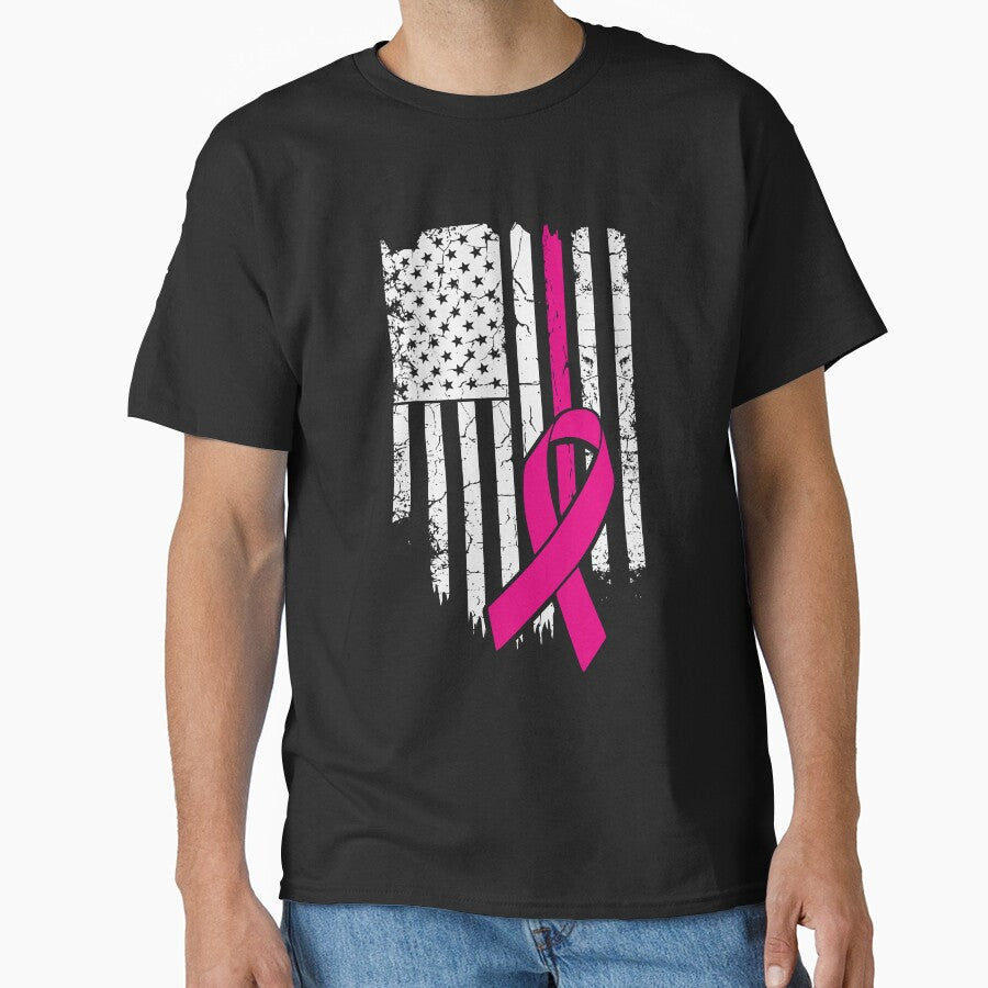 USA Breast Cancer Awareness T-Shirt by AllStarMerch