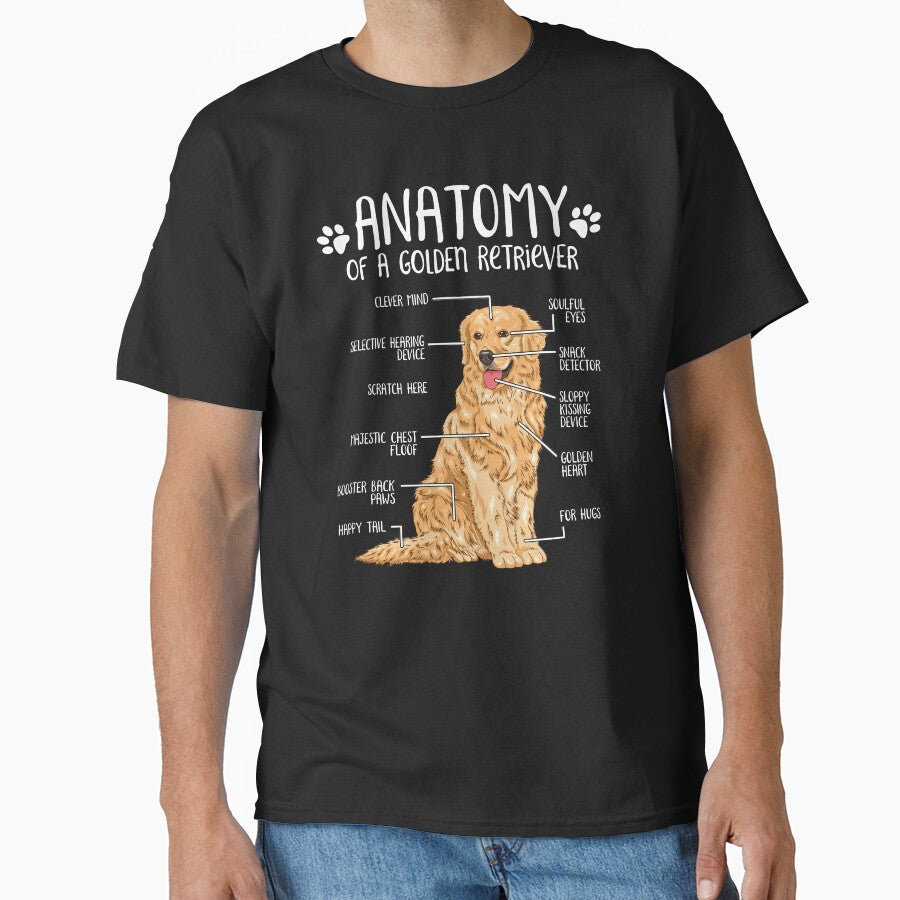 Funny Golden Retriever Anatomy Dog Owner Dog Lover by lanynx design