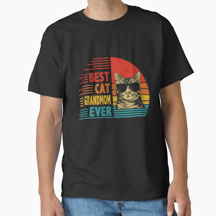Vintage Retro Best Cat Grandmom Ever Funny Cat Lover Mother's Day Gift by EdwinaEmmanoiCo