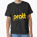 Pratt - Retro Logo Black And Gold by VashBoutique